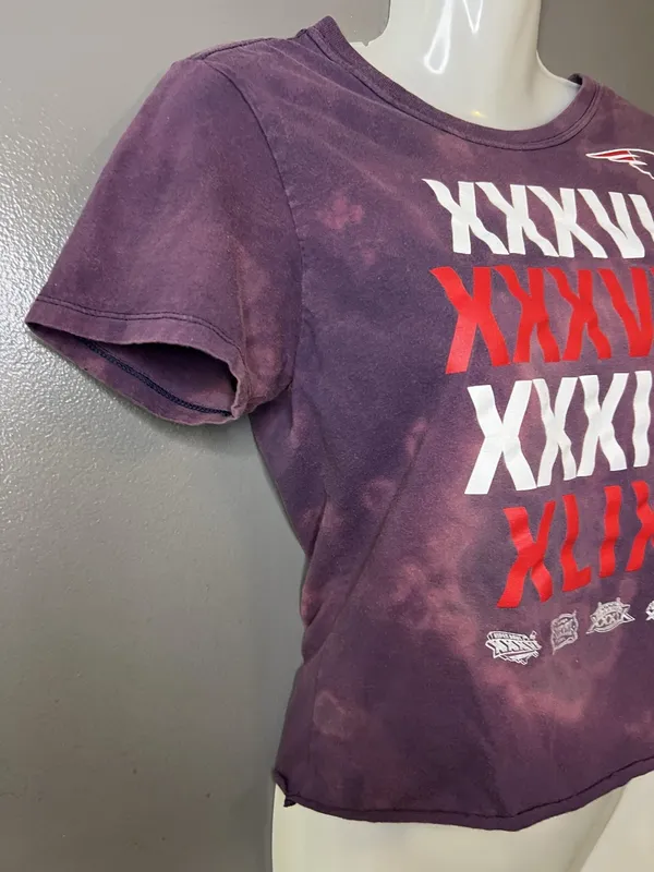 New England Patriots Shirt Womens Small Purple NFL Football Super Bowl Nike Tee - Image 2