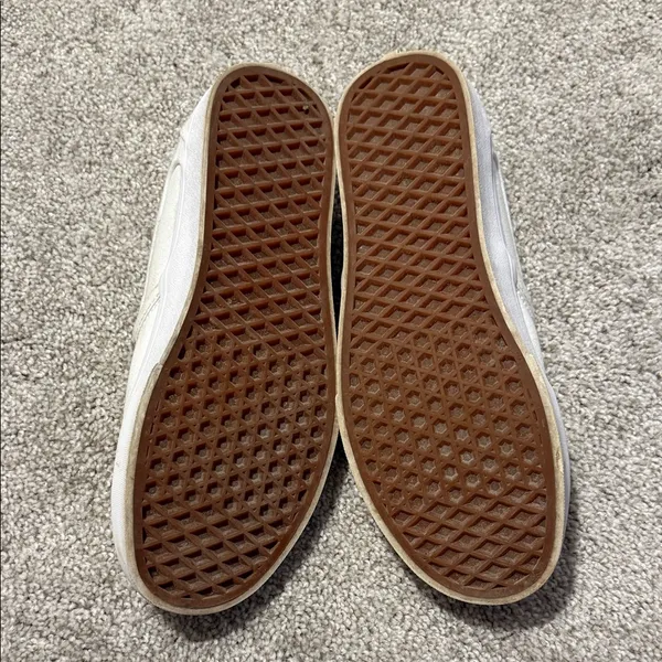 Vans Classic White Canvas Slip-Ons - Image 3