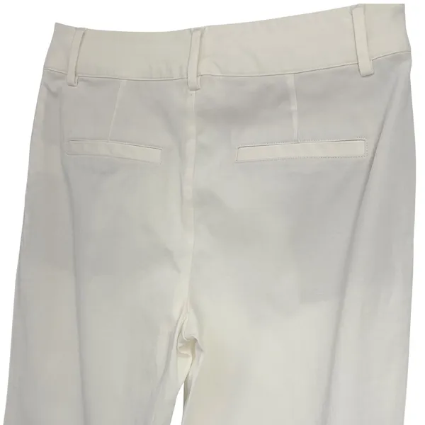 Alice + Olivia Stacy Slim‎ Trouser Pants Ivory Stretch Minimalist Office 6 - Image 6