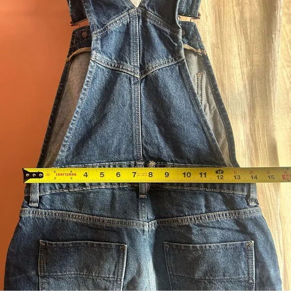 Free‎ People Sunkissed Denim Short Overalls Zip Front Jean Shortalls NEW Size 0 - Image 7