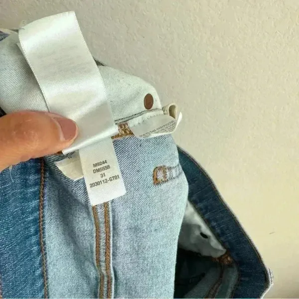 Madewell‎ The Perfect Vintage High Rise Distressed Raw Hem Jeans Women's Size 31 - Image 12