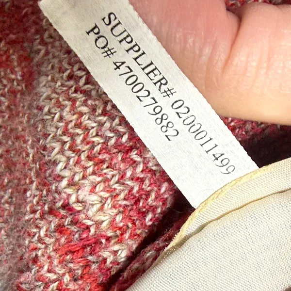 Denim & Supply Ralph Lauren Southwestern Aztec Cotton Knit Sweater Red Gray L - Image 7