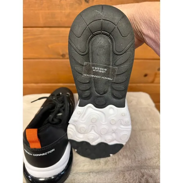 French Connection Women's FC-175 Runner Sneakers in Black/White Sz 6.5 NWOT - Image 4