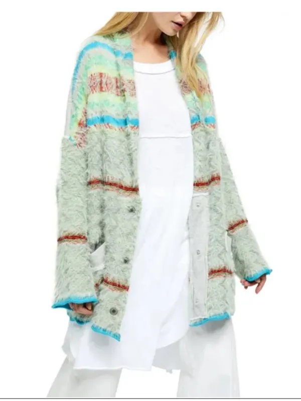 Free People Fair Weather Cardigan Mint Haze Combo XS - Image 2