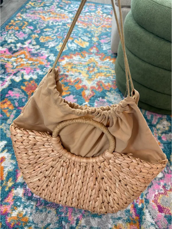 Natural Straw Woven Half - Image 2