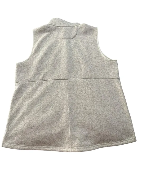 L.L. Bean women's size XL petite Cream Fleece Full-Zip Vest gorp pata - Image 8