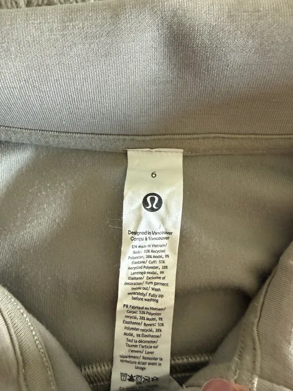 Lululemon Brushed Softstreme Half-Zip pullover in Beige - Image 3