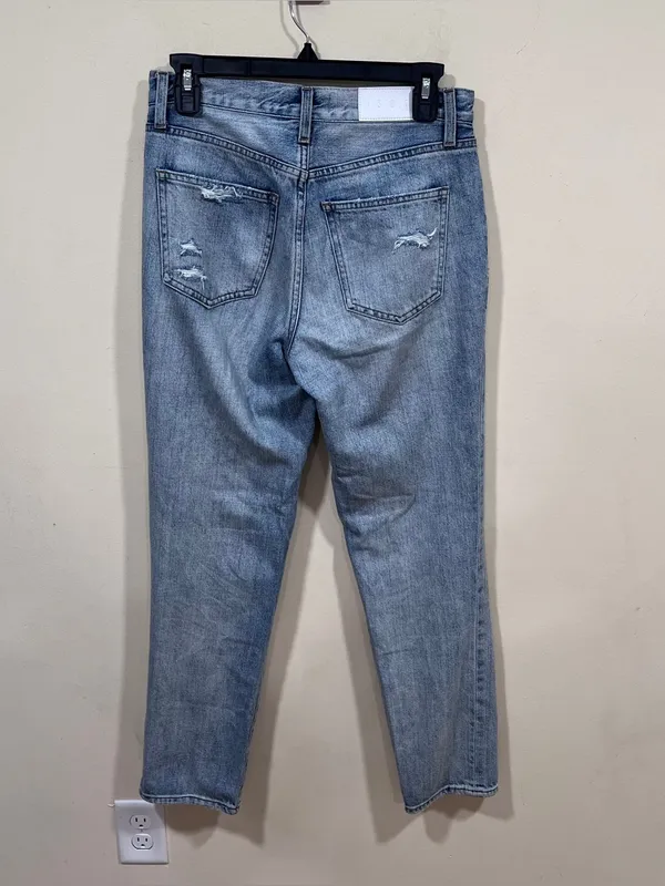 Pistola Distressed Patched High Rise Jeans Light Wash Size 26 EUC - Image 5