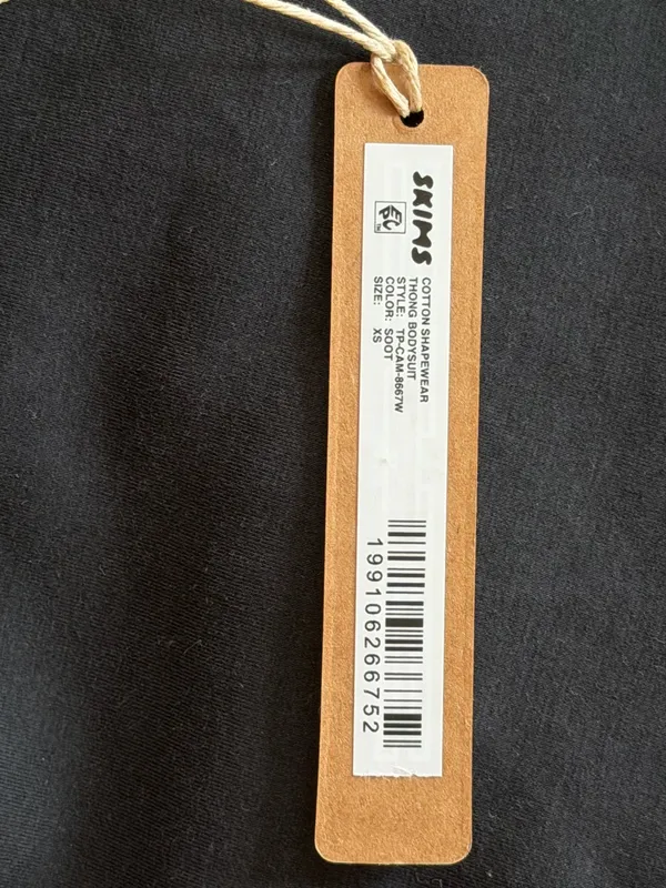 NWT Skims Cotton Shapewear Thong Bodysuit XS - Image 7