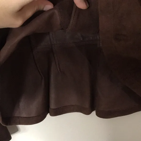 Unbranded Women's Suede Leather Button Front Jacket Small Brown boho earthy - Image 7
