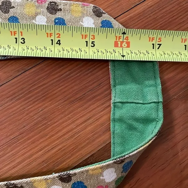 Kavu Canvas Tan Apple Print Shoulder Bag Tote 7x10x3 in - Image 12