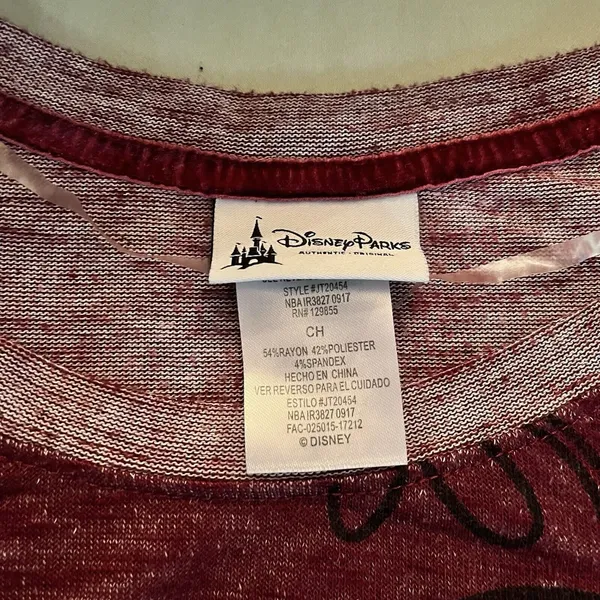 Disney Parks Minnie Kiss Lightweight Sweater Women's Size Small Maroon Heathered - Image 3