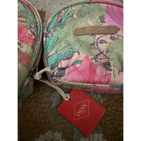 New Y2K Oilily Cosmetic Organizer Toiletry Bag 2 Sizes Pink paisley floral - Image 5