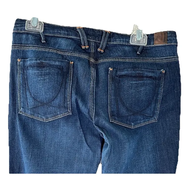 VTG U by‎ Yanuk Flared Bootcut Blue Jeans 28 Dark Wash 90s - Image 4