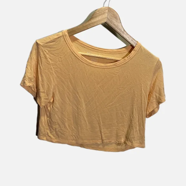 American Eagle Soft‎ & Sexy Peach Orange Short Sleeve Crop Top Tee XS - Image 2