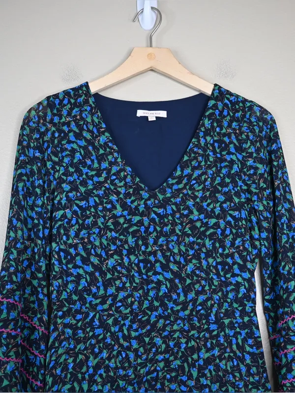 Anthropologie Skies Are Blue Women's XS V-Neck Long Sleeve Lined Midi Dress - Image 3