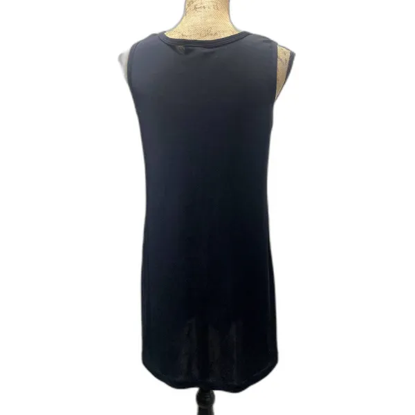 Sessa Black Swimsuit Cover Up Dress Semisheer Black Slinky Mesh Size‎ Small - Image 2