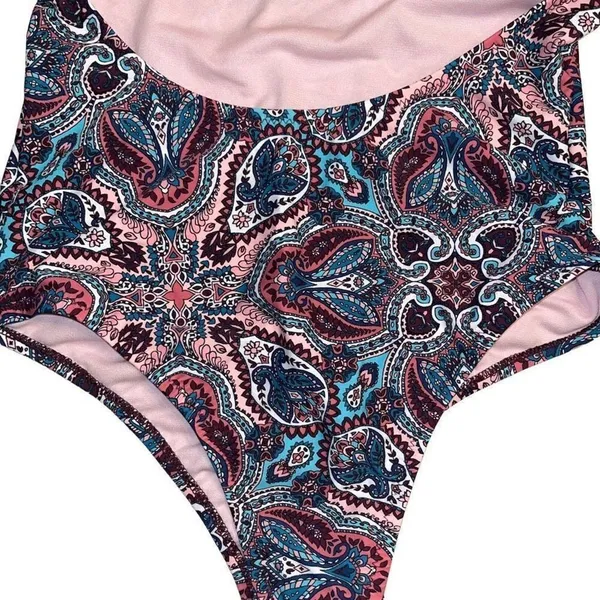 Altar’d‎ State ruffle paisley one-piece bathing suit medium - Image 3