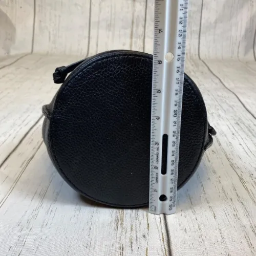 Anna Paola Italian Leather Bucket Drawstring Bag - Image 3