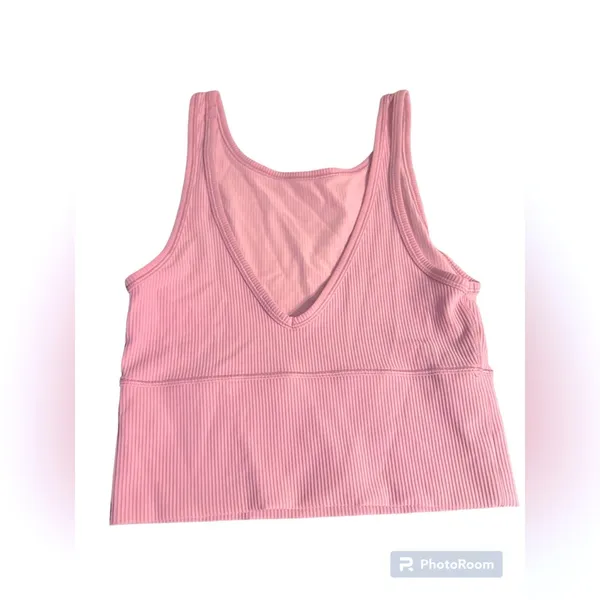 Lululemon Power Pivot Ribbed Tank Top pink Size 4 - Image 4