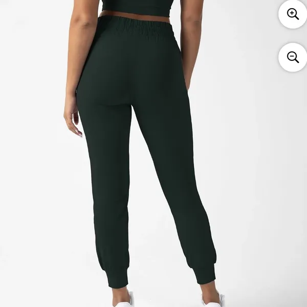 YITTY Ultra Luxe High Waist Everpine Green Jogger Athleisure‎ Pants - Image 4