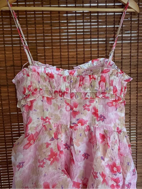 ASTR The Label Vonnessa Floral Tiered Maxi Dress Pink S NWT $168 - Image 8