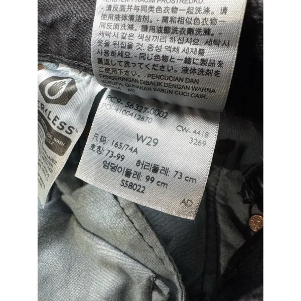 Levi's Shorts Womens W29 501 Button Fly Black Raw Hem Grunge High Rise - Image 13
