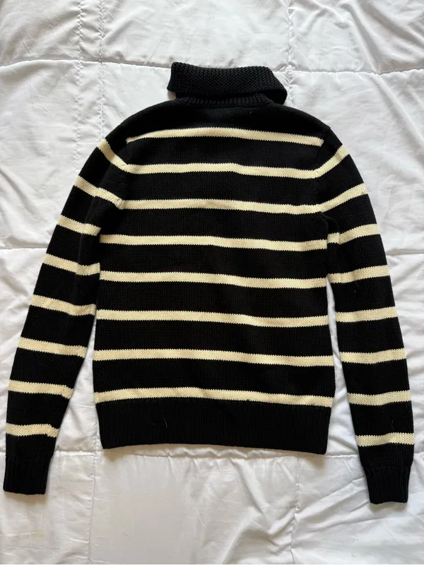 Ralph Lauren Striped Toggle Neck Sweater - Image 8