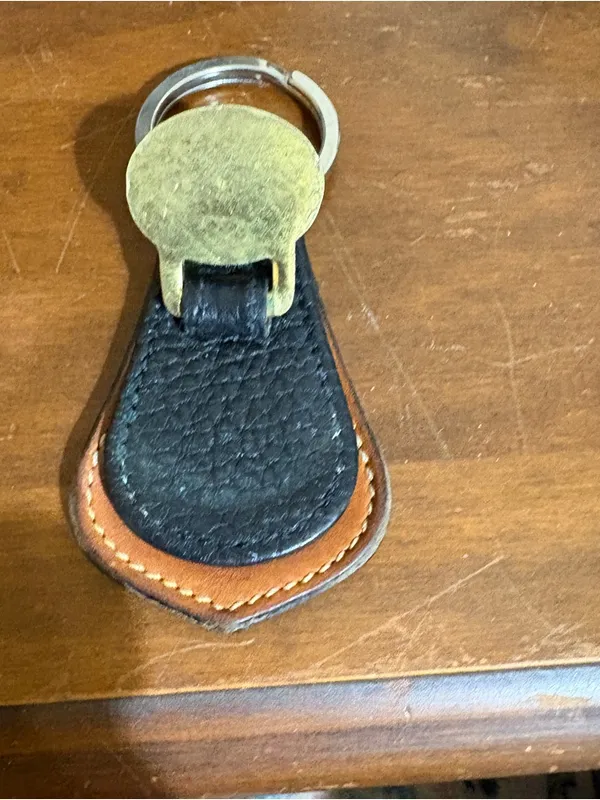 Vintage Dooney & Bourke All Weather Leather Brass Duck Key Fob Ring - Image 4