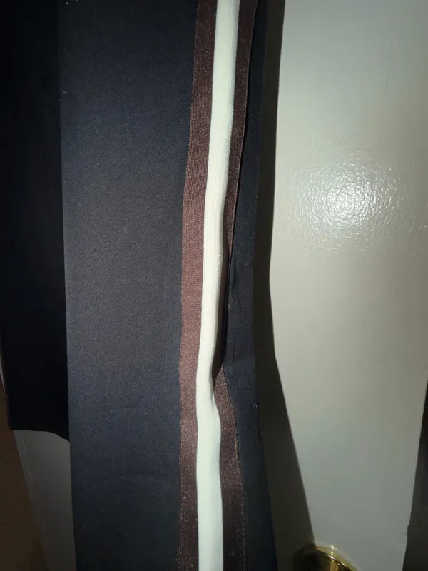 A New Day Skinny Ankle Pants Womens Size 18 R Black - Brown & White Stripe Nwts - Image 6