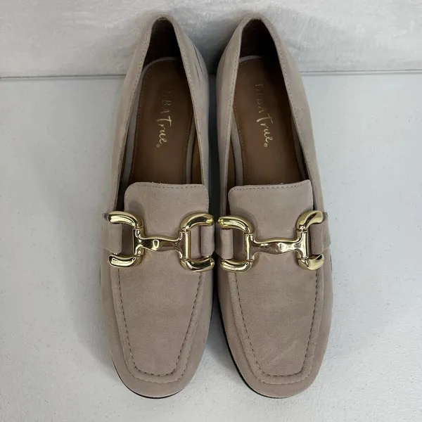 Diba True Size 10 About It Slip On Loafers Suede Leather Beige 54925 Appel Crisp - Image 8