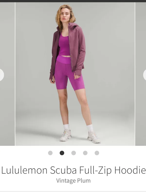 Lululemon scuba‎ full zip hoodie vintage plum 8 - Image 3
