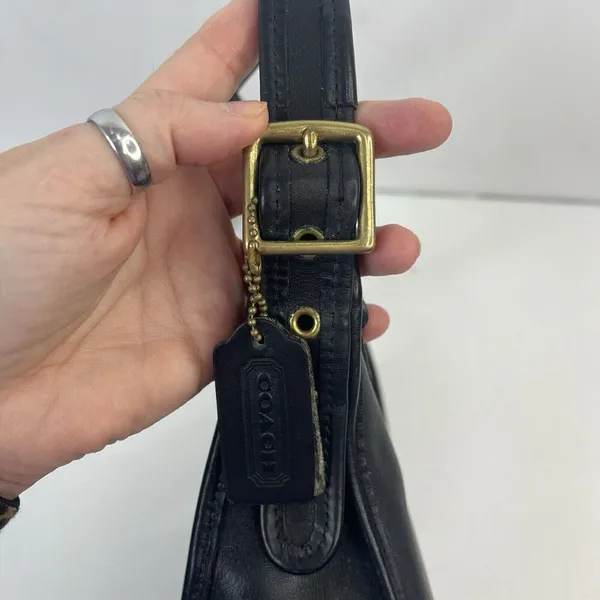 Coach Legacy Crossbody Bag Black Leather Vintage Janice‎ Ricardi-Desantos 9950 - Image 8