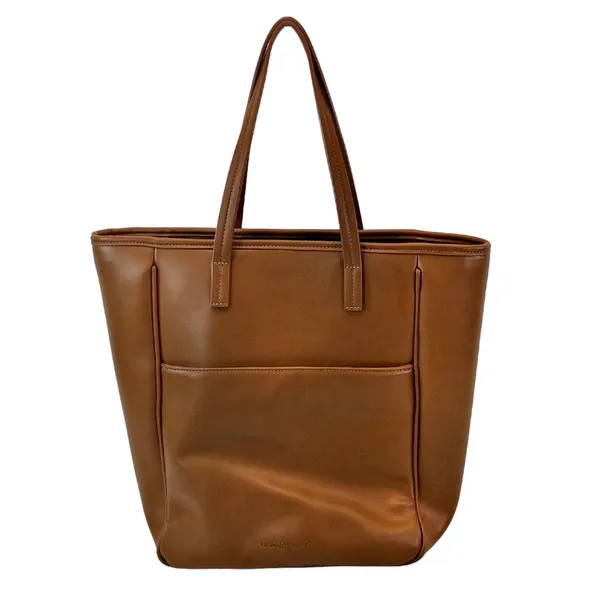 Urban Originals Australia Brown Tote Bag Lattice Cross Design Vegan Leather - Image 2