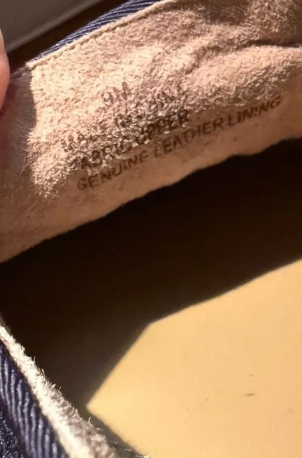 Talbots Indigo Blue Velvet Holiday Christmas Wreath Flats Size 9M - Image 5