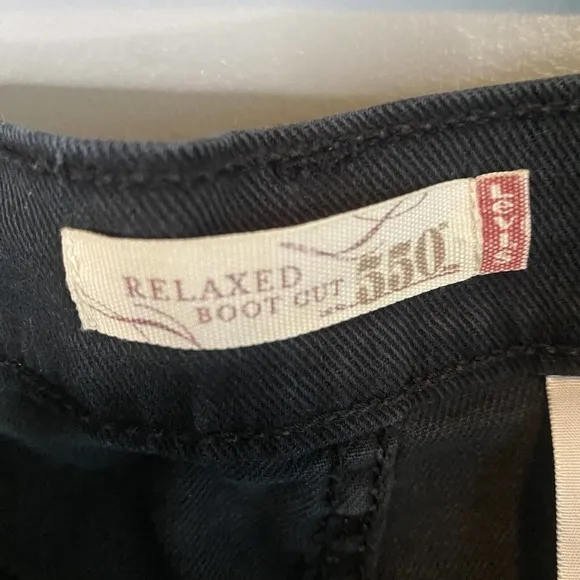 Levi's 550 Relaxed Boot Cut Women‎ 14M Black Cotton/Spandex Jeans - Image 2