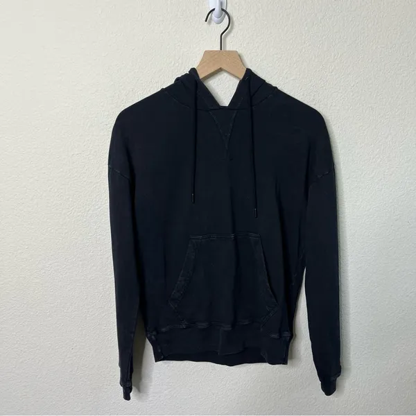 Splits59 Black Mineral Wash French‎ Terry Pullover Hoodie Sweater Womens Size XS - Image 3