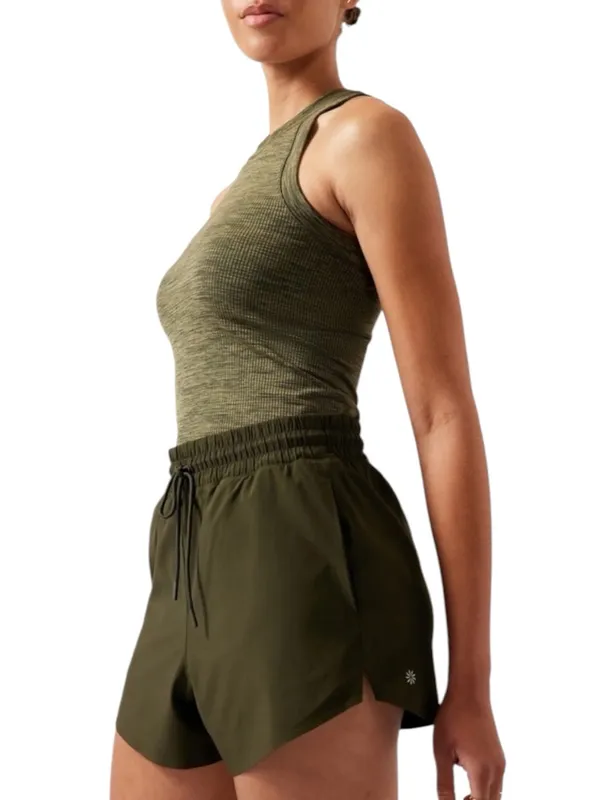 Athleta Crossroads Running Short in Olive Green Size S - Image 2