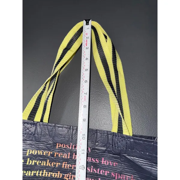 Aerie Large Reusable Tote Bag with Yellow Handles - Image 5