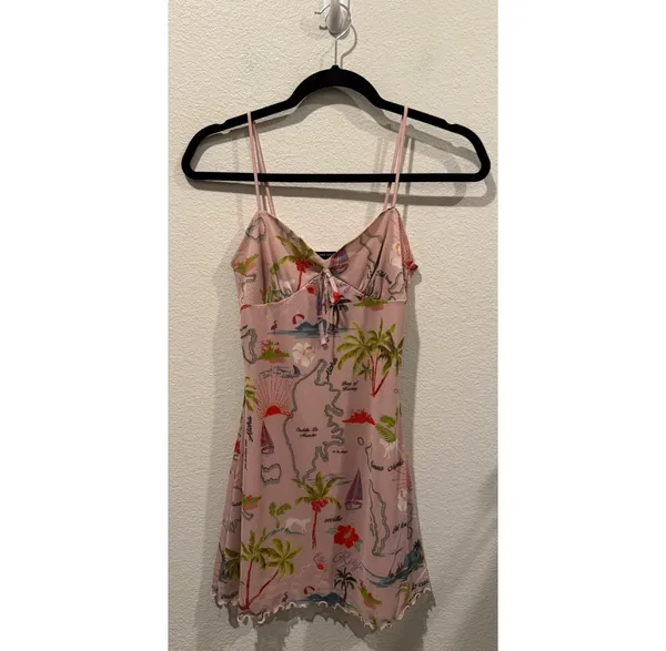 URBAN OUTFITTERS Spaghetti Straps Island Paradise Mini Dress - Image 4