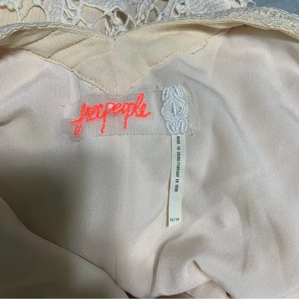Free People cream‎ lace halter snowdrop trapeze dress size XS bridal shower - Image 6