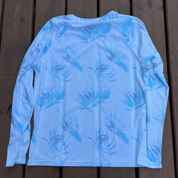 Womens Huk Fishing Shirt Long Sleeve Pursuit White Palm UPF 30 Sun Protection XL - Image 2