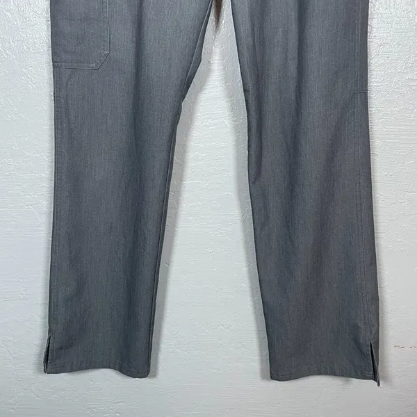 Figs Women M Graphite Gray Kade Cargo Scrub Pants Yoga Waistband Pocket Dental - Image 2
