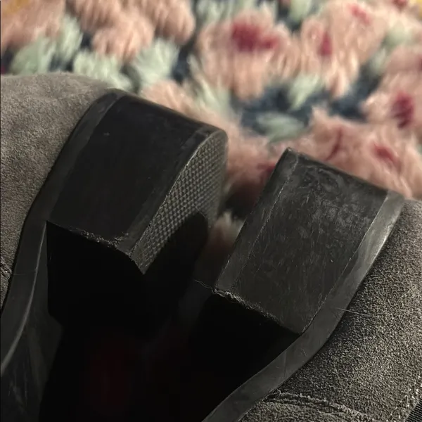 Gray Suede Chelsea Ankle Boots - Image 4