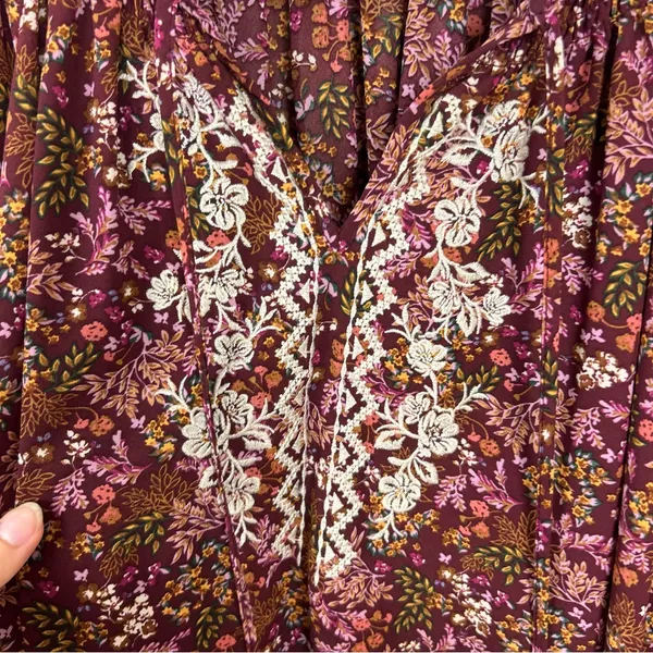 Mason & Belle Boho Floral Embroidered Tassel Blouse Top Size 1X - Image 6