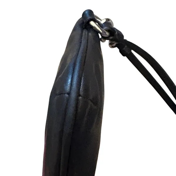 Vintage Coach Glove‎ Tanned Leather Wristlet Small Zip Top Black Silver Hardware - Image 8