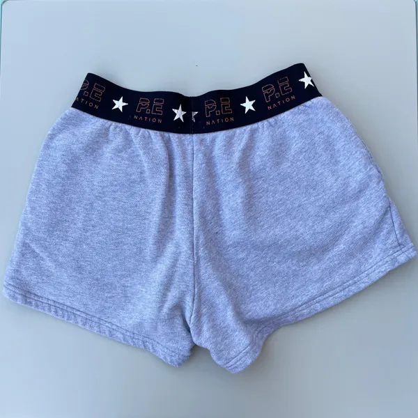 P.E. Nation X H&M grey cotton high rise shorts size S small - Image 8