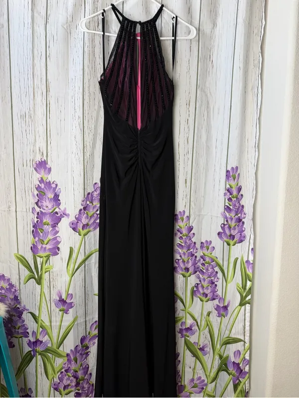 Black and Hot Pink Party Dress - Image 6