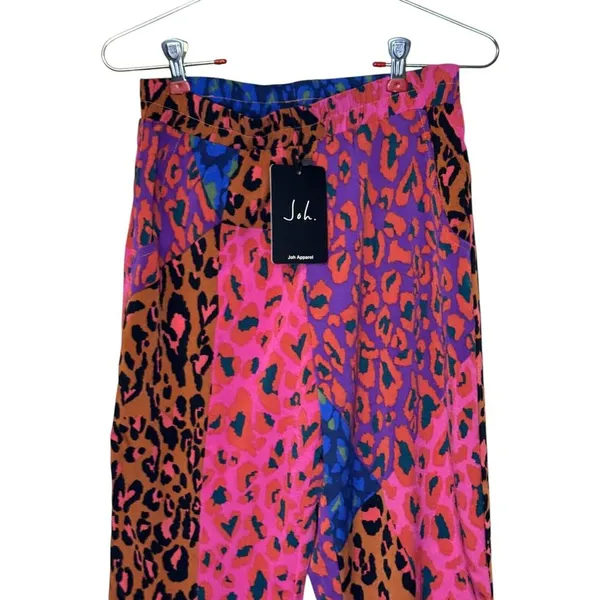 Joh Women's‎ Pants Wess Animal Print Charmeuse Relaxed Fit Colorful Sz. XS NWT - Image 4