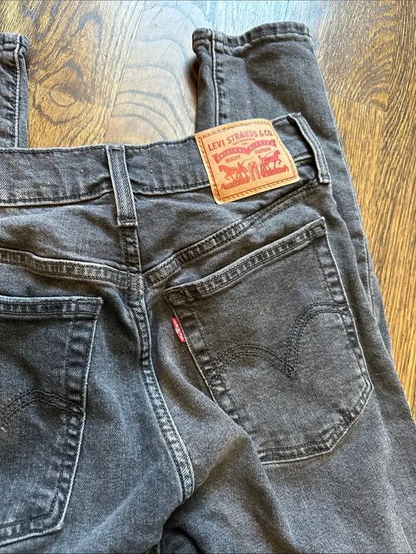 Levi's Wedgie Skinny Jeans - Charcoal Black - Image 7
